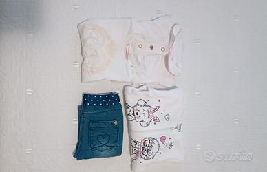 Lotto Bimba: felpa t shirt Guess, jeans Chicco