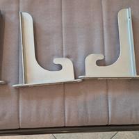 4 Staffe supporto per mensola IKEA SKÅDIS  grigio.