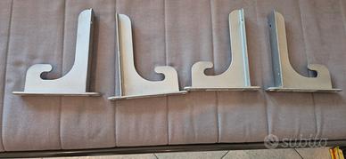 4 Staffe supporto per mensola IKEA SKÅDIS  grigio.