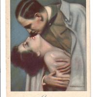 Cartolina Bacio Amanti