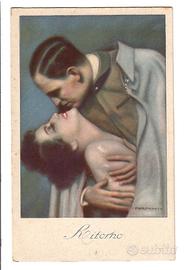 Cartolina Bacio Amanti