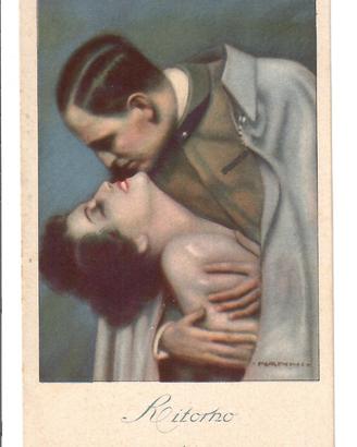 Cartolina Bacio Amanti