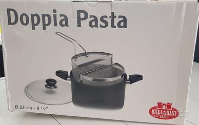 Ballarini doppia pasta pentola antiaderente nuova