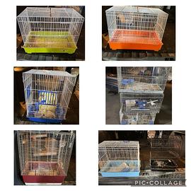 Gabbie, nidi e accessori.