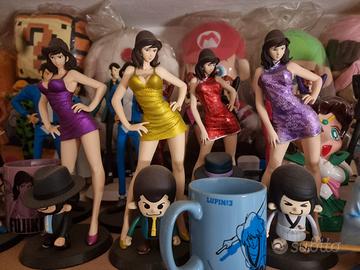 Porte-clés Lupin III Vintage En Métal - Figurine Margot (Fujiko Mine) - Rare