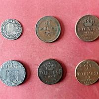 Monete antiche (1754-1859) + vecchie Lire in dono