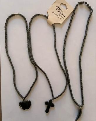 3 Collane in Ematite