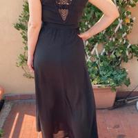 Abito lungo in chiffon