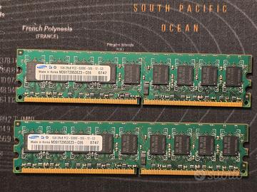 2x1GB Samsung DDR2 RAM PC2-5300E