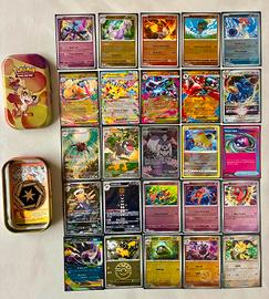 Lotto Carte Pokemon Rare e Speciali + Minitin 151