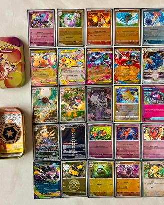 Lotto Carte Pokemon Rare e Speciali + Minitin 151