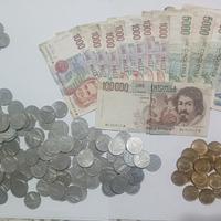 Lotto monete e banconote lira italiana