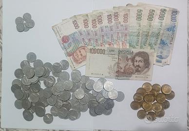 Lotto monete e banconote lira italiana
