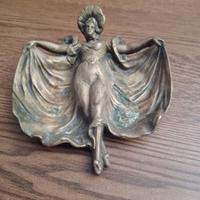 Posacenere francese in bronzo Art Nouveau