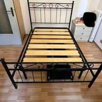 Letto 1 piazza e 1/2, struttura, materasso e rete