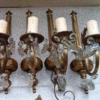 Set 4 Applique Vintage anni 60/70 - Ottone e Crist