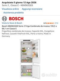 Frigorifero incasso Bosch