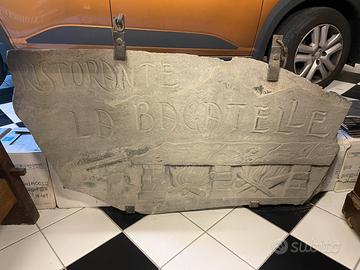 Insegna vintage Bar Ristorante su pietra