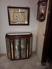 Vetrina classica in legno e vetro +quadro/specchio