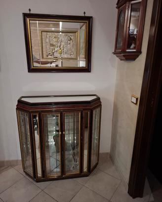 Vetrina classica in legno e vetro +quadro/specchio