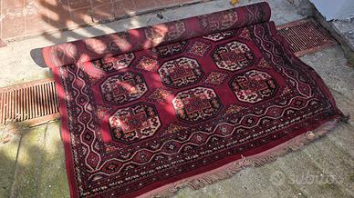 Tappeto Orientale Vintage Lana Motivo Geometrico