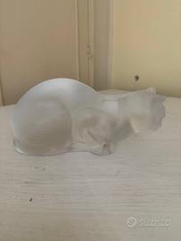 Scultura vetro raff. Gatto gioielleria fiorentino