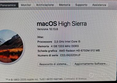 iMac (21.5 pollici, Metà 2011)