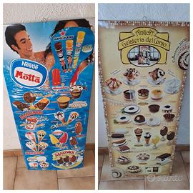 2 tabelle grandi in alluminio gelati