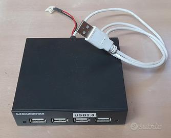 Hub interno 4 porte USB 2.0 3,5" Manhattan 350310