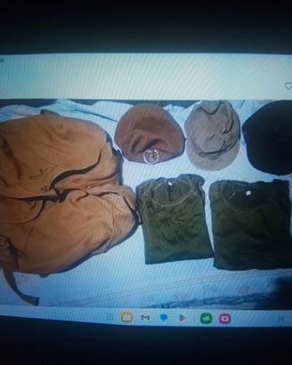 ZAINO GRANDE E ALTRI ARTICOLI MILITARI  ORIGINALI