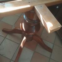 Tavolo rotondo in legno massello allungabile