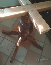 Tavolo rotondo in legno massello allungabile