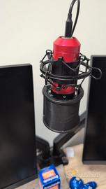 Microfono a condensatore USB con asta Auna