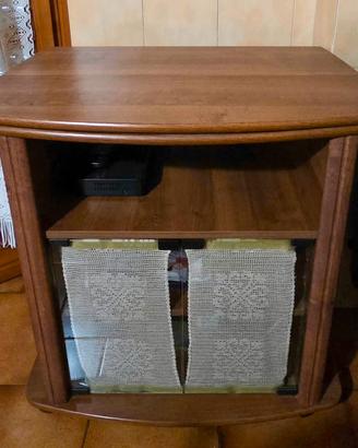 Mobile porta TV angolare in legno