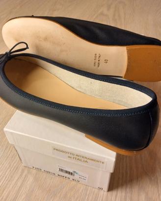 Ballerine tg.40 colore blu in nappa