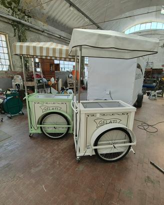 cargo bike gelateria e carretti ricondizionati 