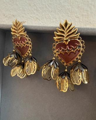 Orecchini cuore sacro