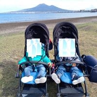 Coppia due di passeggini gemellari Bump rider