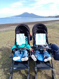 Coppia due di passeggini gemellari Bump rider