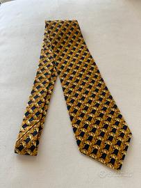 Cravatta seta Enrico Coveri Vintage Nos giallo