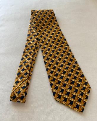 Cravatta seta Enrico Coveri Vintage Nos giallo