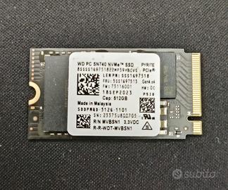 HARD DISK 512Gb WD pc sn740 nvme ssd 2242 Gen.4 X4