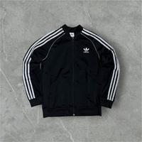 Felpa Adidas nera con zip - Uomo
