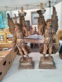 Statue in legno ,Angeli.