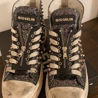 GIOSELIN NERE GLITTER E BORCHIE - 40