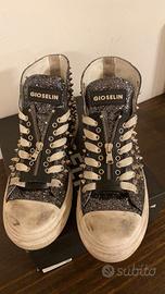 GIOSELIN NERE GLITTER E BORCHIE - 40