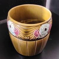 vaso cache-pot ceramica Art Nouveau 