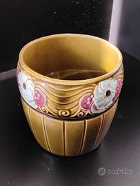 vaso cache-pot ceramica Art Nouveau 