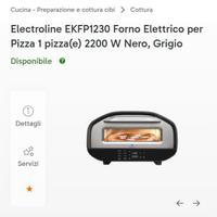 forno per pizza a casa 2000w