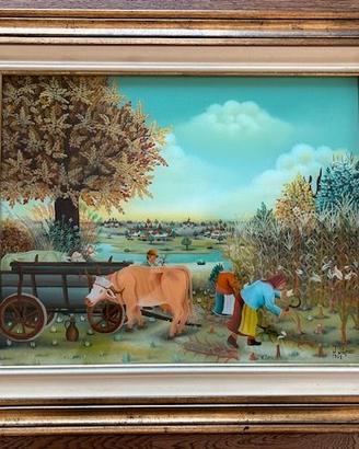 Collezione dipinti croatian naive d'autore